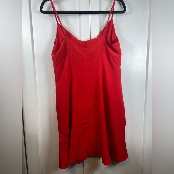 Dynamite | Red strappy dress - lightly ruffled bottom - medium - slip style - Picture 4 of 7
